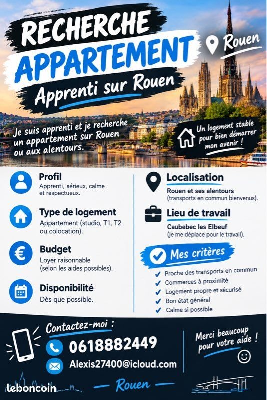 Appartement à louer, 80m², Rouen
