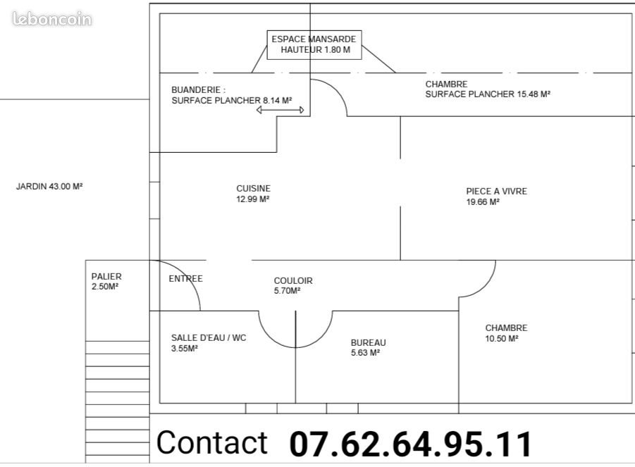 Appartement à louer, 82m², Brioux-sur-Boutonne