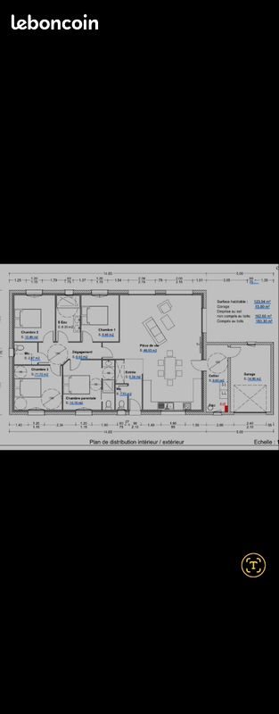 Maison à vendre, 124m², Langon
