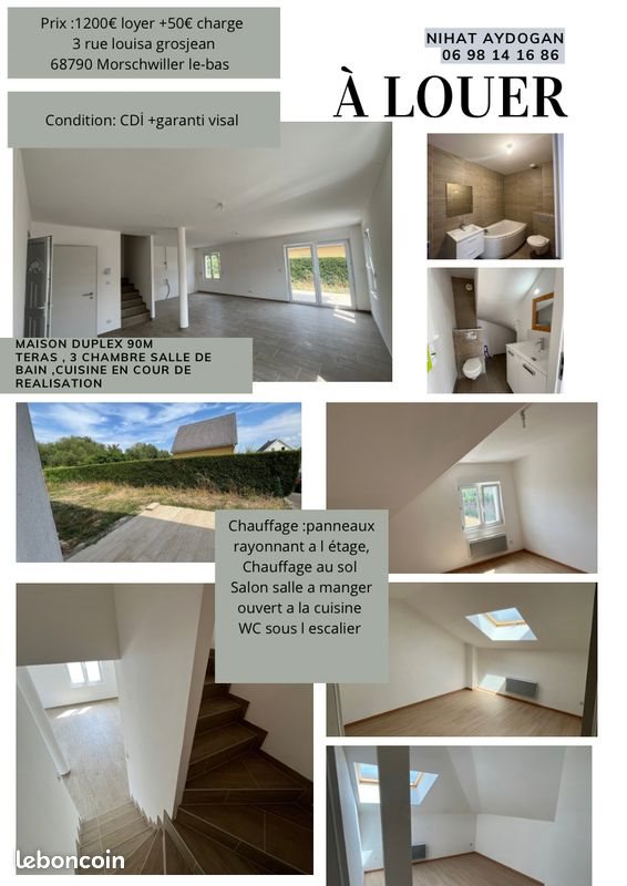 Maison à louer, 95m², Morschwiller-le-Bas