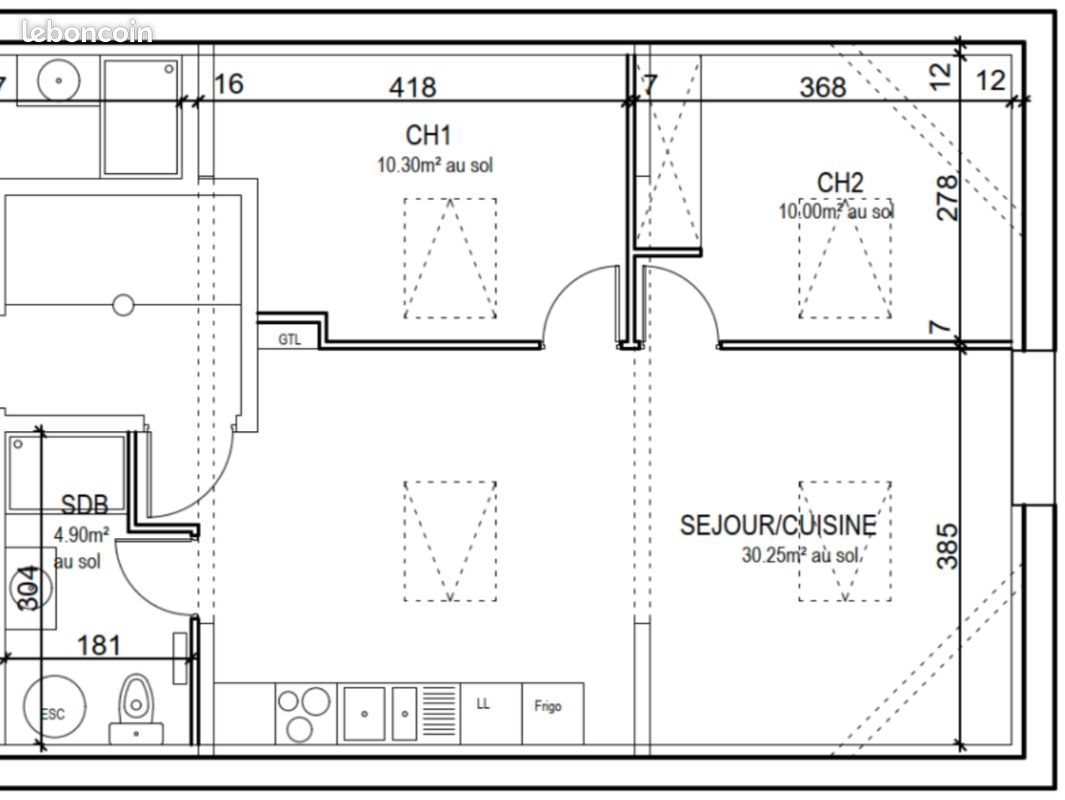 Appartement à vendre, 55m², Sain-Bel