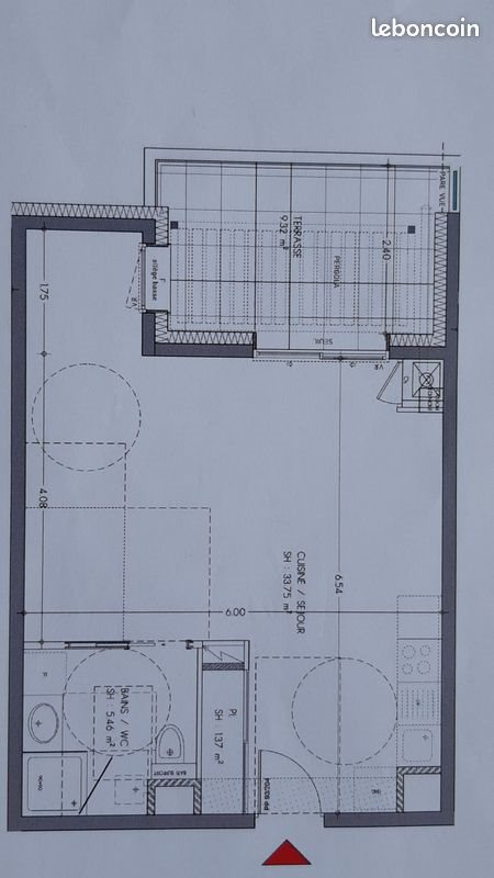 Appartement à louer, 40m², Montbonnot-Saint-Martin