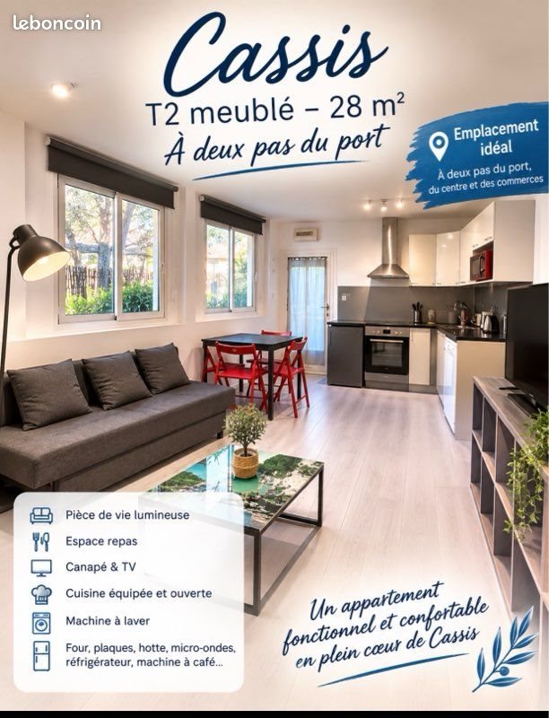Appartement à louer, 28m², Cassis