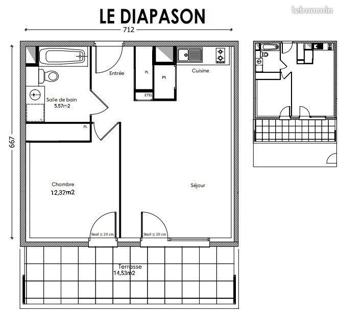 Appartement à louer, 45m², Peillonnex