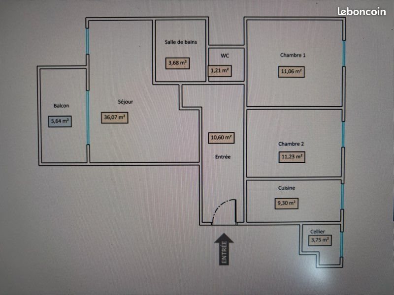 Appartement à louer, 85m², Lyon 8ème