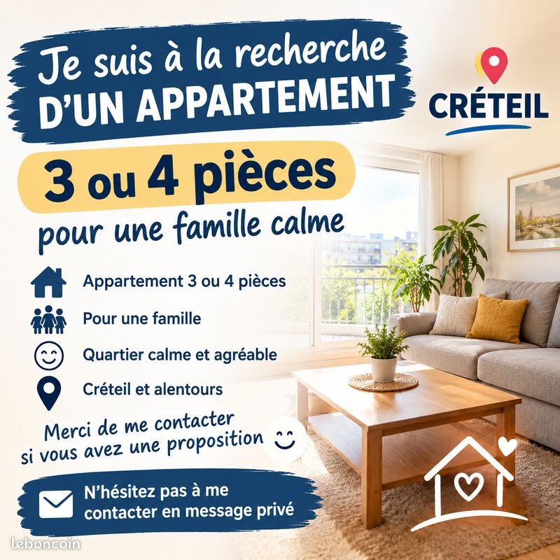 Appartement à louer, 70m², Créteil