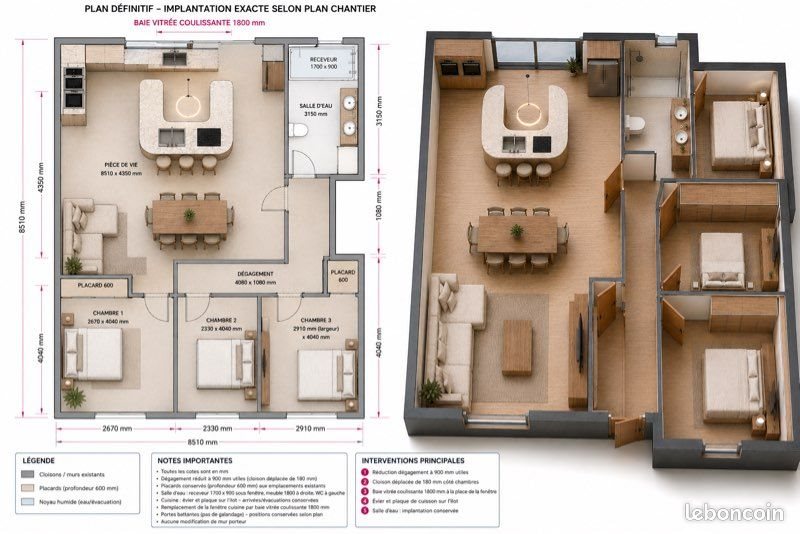 Maison à louer, 80m², Béziers