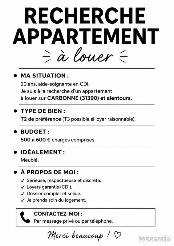 Appartement à louer, 40m², Carbonne