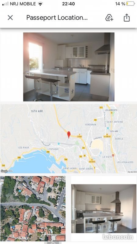 Appartement à louer, 27m², Marseille 16ème