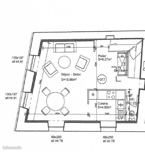 Appartement à louer, 65m², Moutiers-les-Mauxfaits