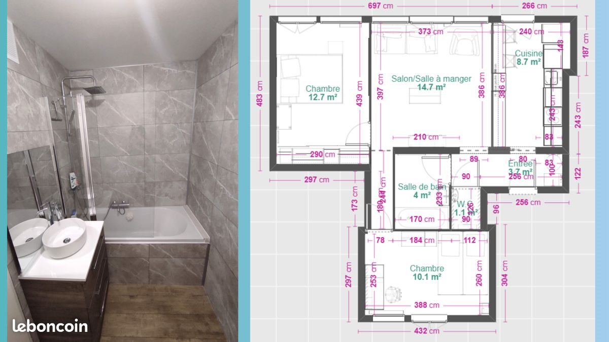 Appartement à louer, 55m², Strasbourg