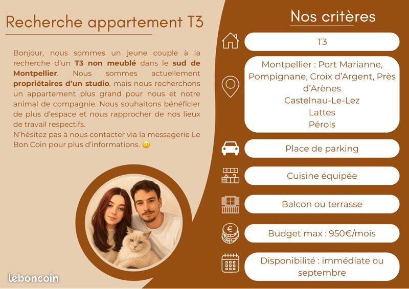 Appartement à louer, 60m², Montpellier