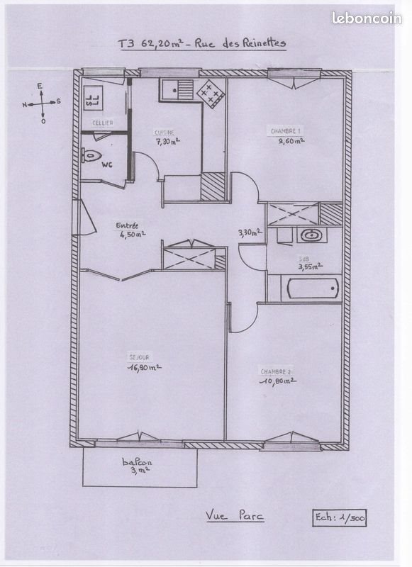 Appartement à vendre, 62m², Nantes