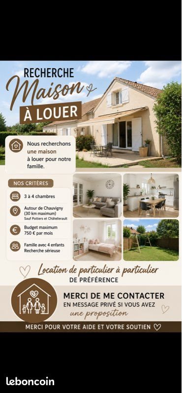 Maison à louer, 120m², Chapelle-Viviers