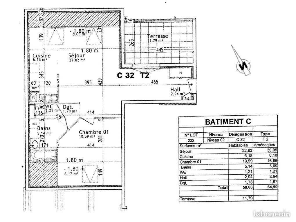 Appartement à louer, 62m², Planaise