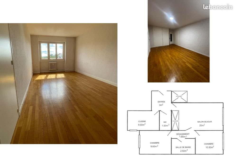 Appartement à louer, 57m², Dijon