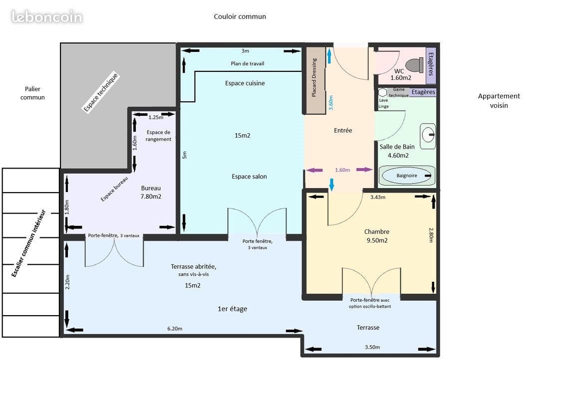 Appartement à vendre, 45m², Joué-lès-Tours