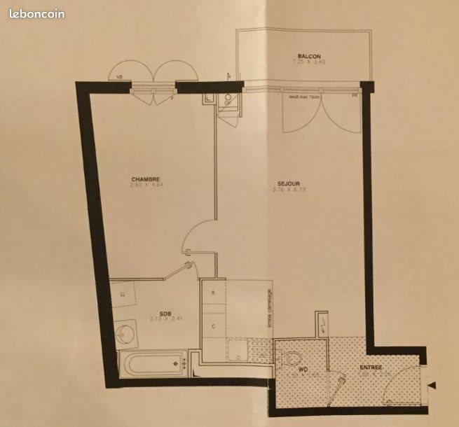 Appartement à louer, 48m², Domont