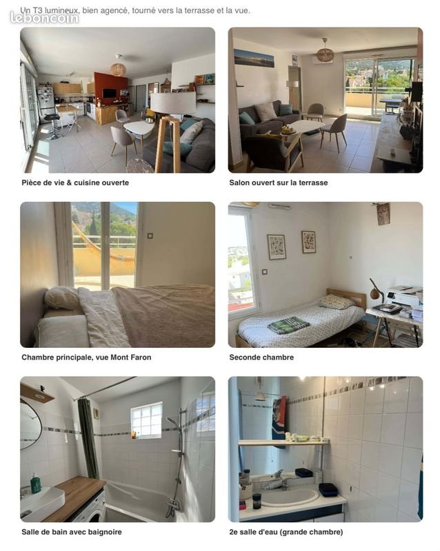 Appartement à louer, 64m², Toulon