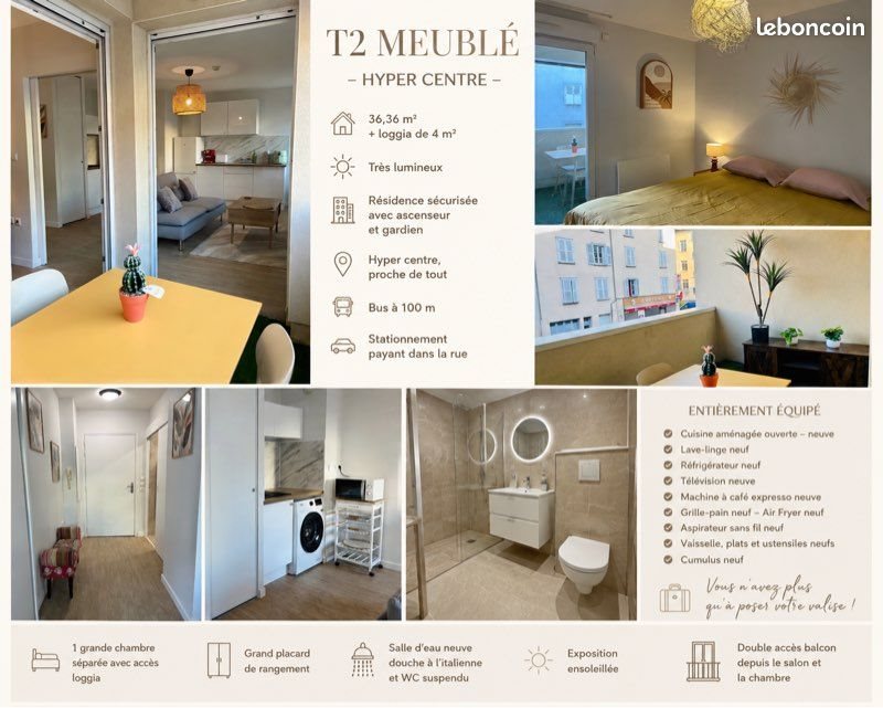 Appartement à louer, 36m², Limoges