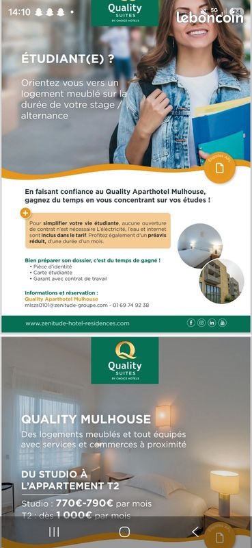 Appartement à louer, 35m², Mulhouse