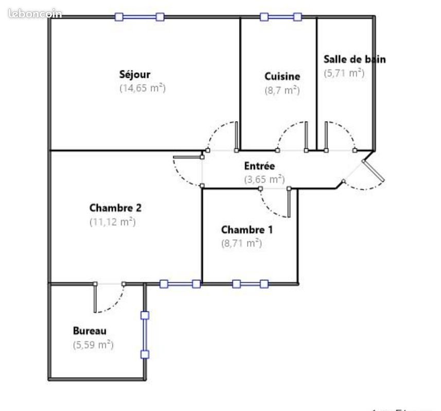 Appartement à louer, 58m², Limoges