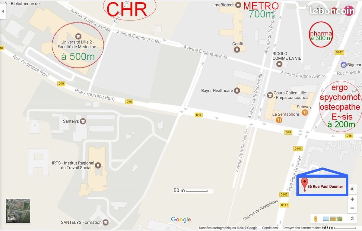 Appartement à louer, 18m², Loos