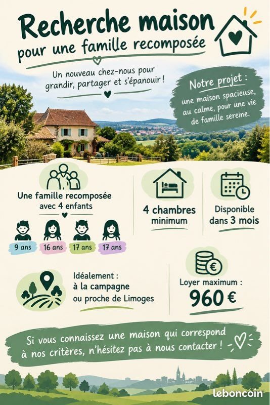 Maison à louer, 130m², Burgnac