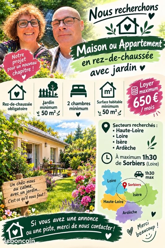 Maison à louer, 50m², Saint-Siméon-de-Bressieux