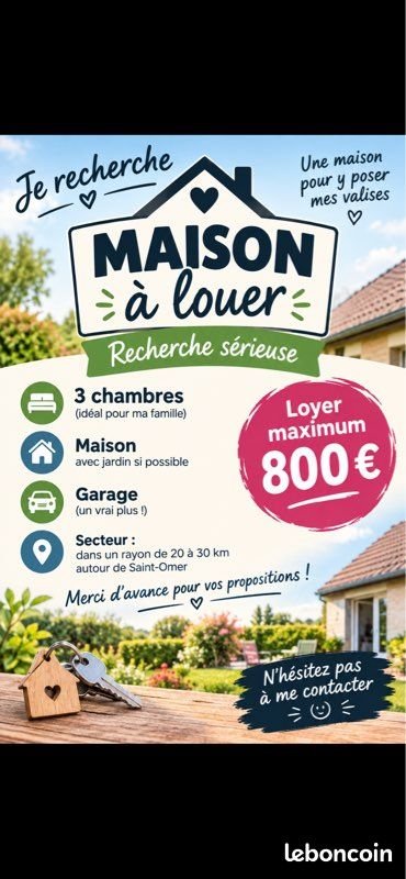 Maison à louer, 4m², Arques