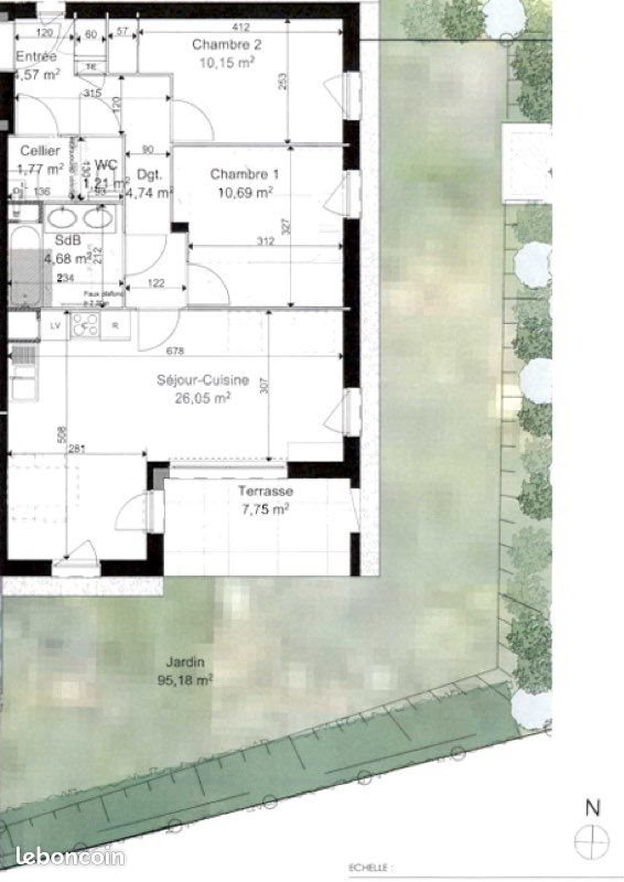 Appartement à vendre, 64m², Gleizé