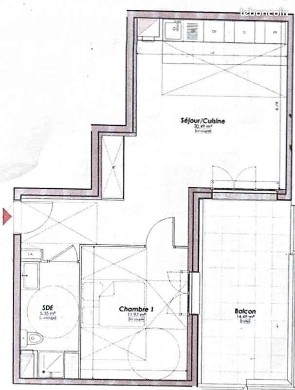 Appartement à louer, 48m², Villeneuve-Saint-Denis