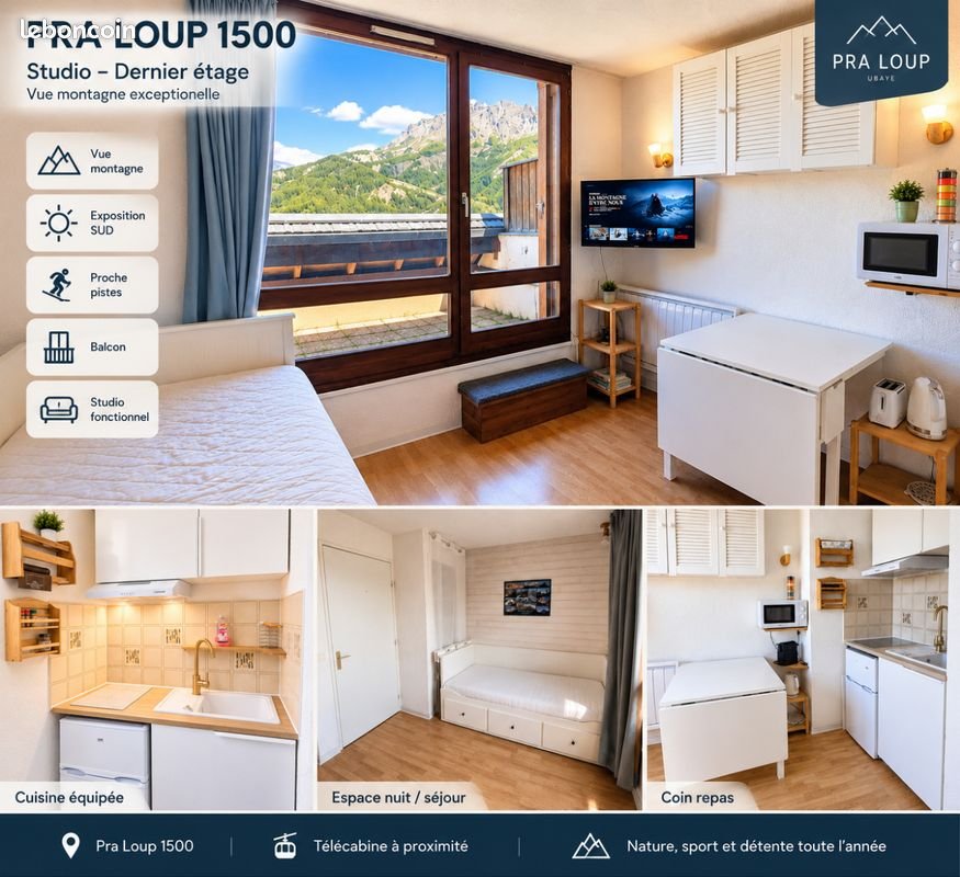 Appartement à vendre, 18m², Uvernet-Fours (Pra-Loup)