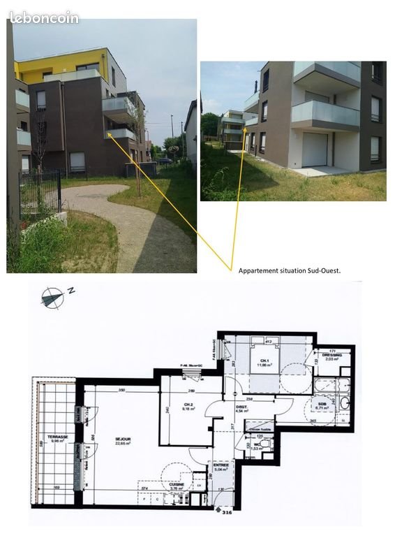 Appartement à louer, 67m², Brumath