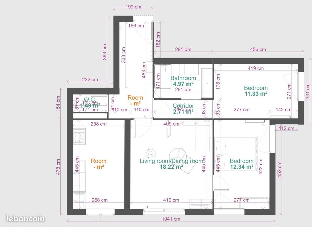 Appartement à vendre, 73m², Orléans