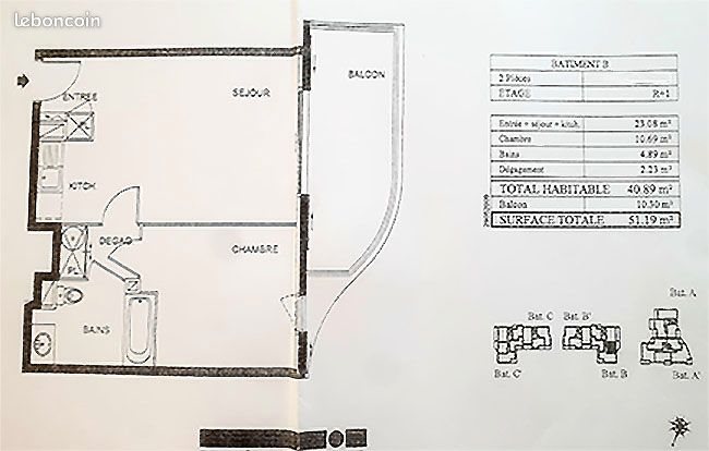 Appartement à louer, 41m², Antibes
