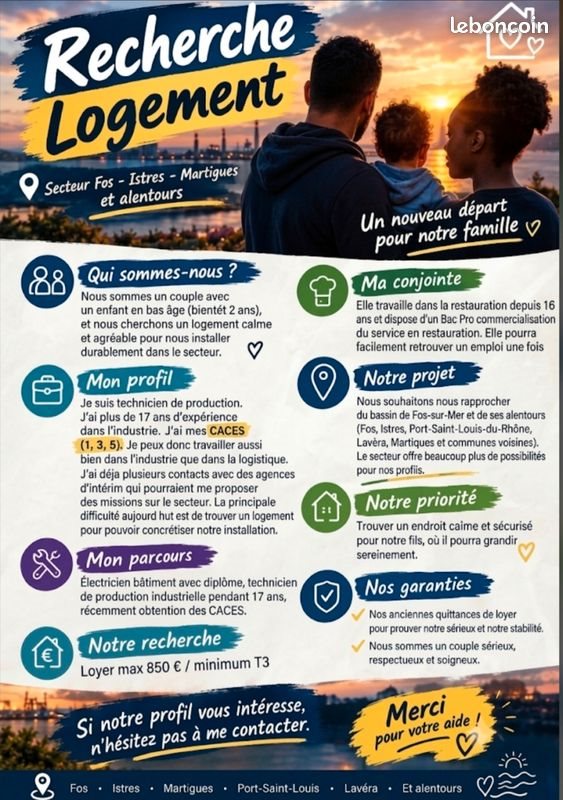 Appartement à louer, 58m², Martigues