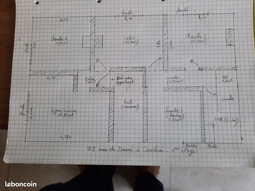 Appartement à louer, 80m², Cambrai