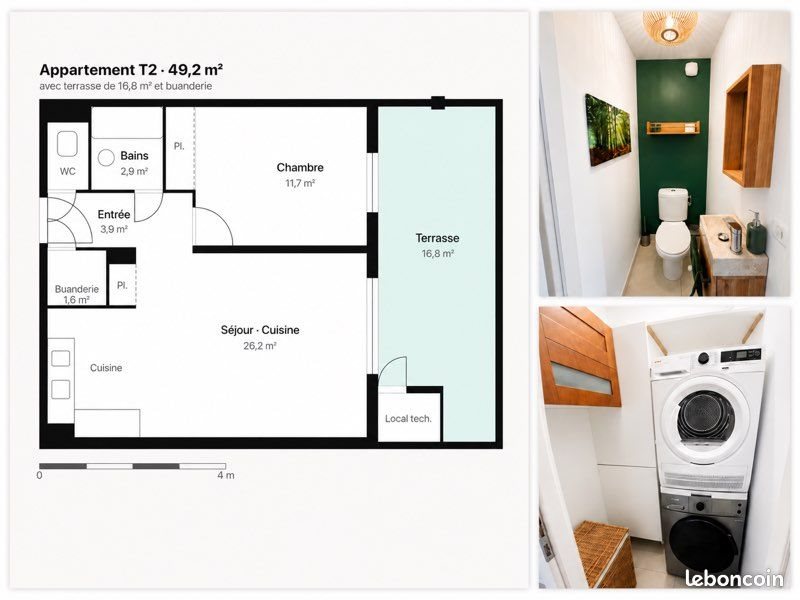 Appartement à louer, 50m², Gaillard