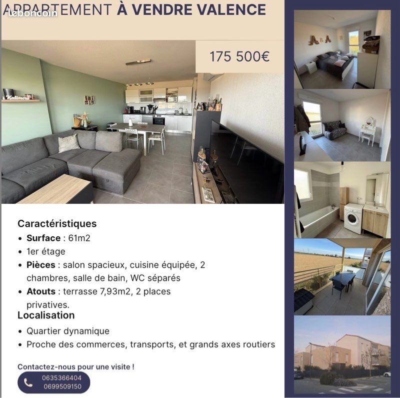 Appartement à vendre, 61m², Valence