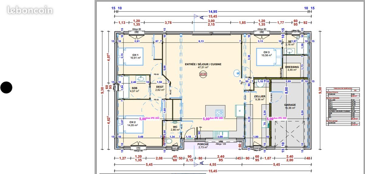 Maison à vendre, 95m², Yversay