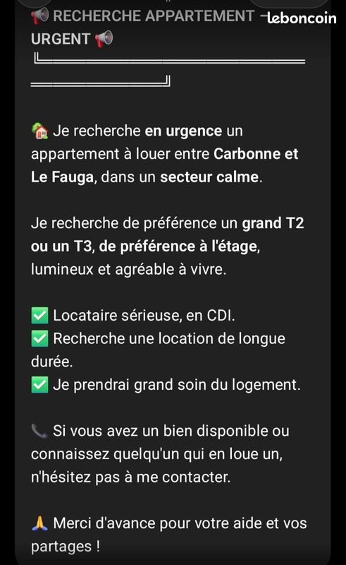 Appartement à louer, 60m², Carbonne