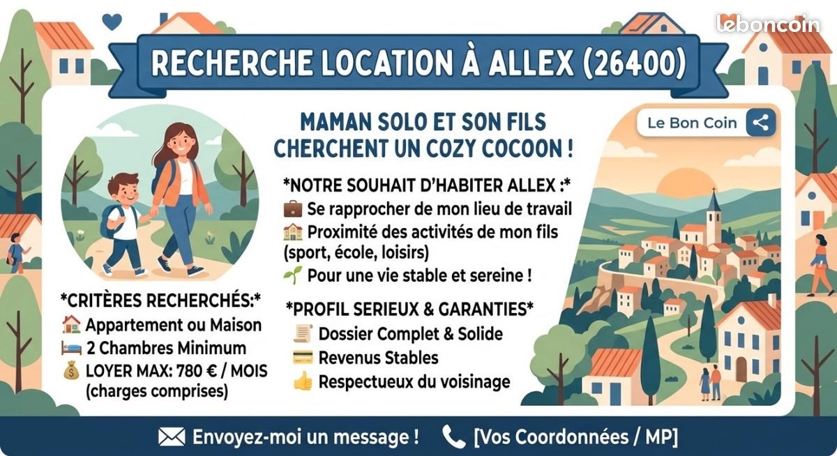 Maison à louer, 75m², Allex