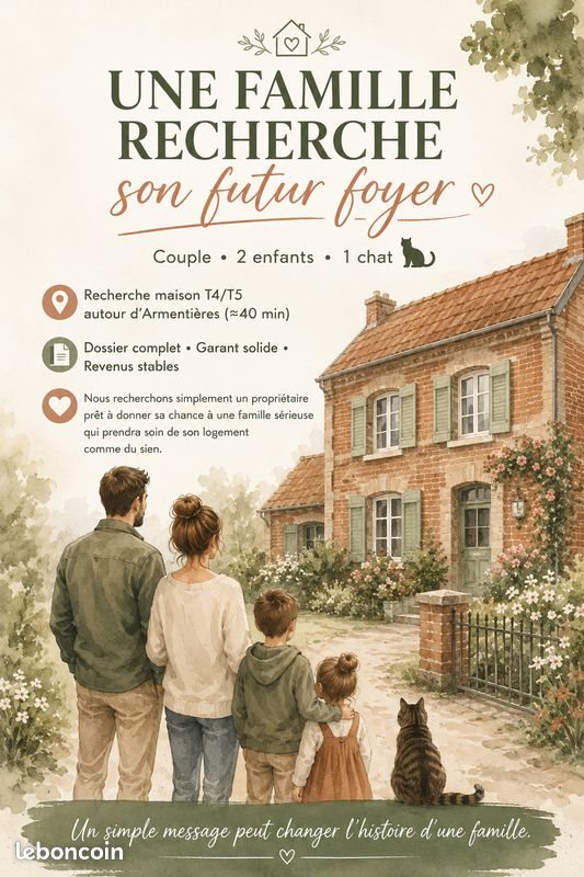Maison à louer, 80m², Armentières