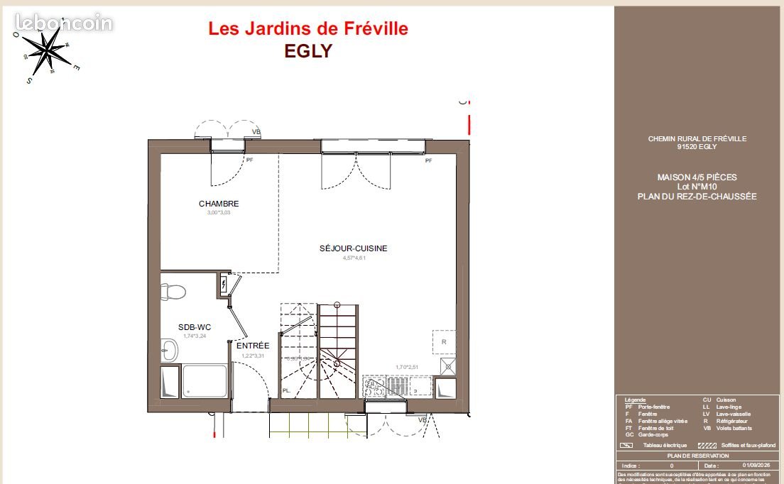 Maison à vendre, 85m², Égly