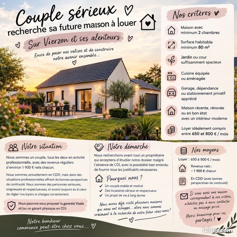 Maison à louer, 80m², Vierzon