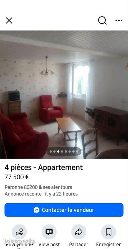 Appartement à vendre, 52m², Péronne