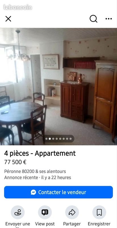 Appartement à vendre, 52m², Péronne