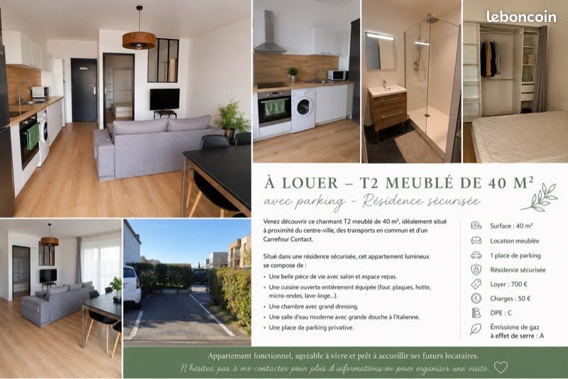 Appartement à louer, 40m², Reims