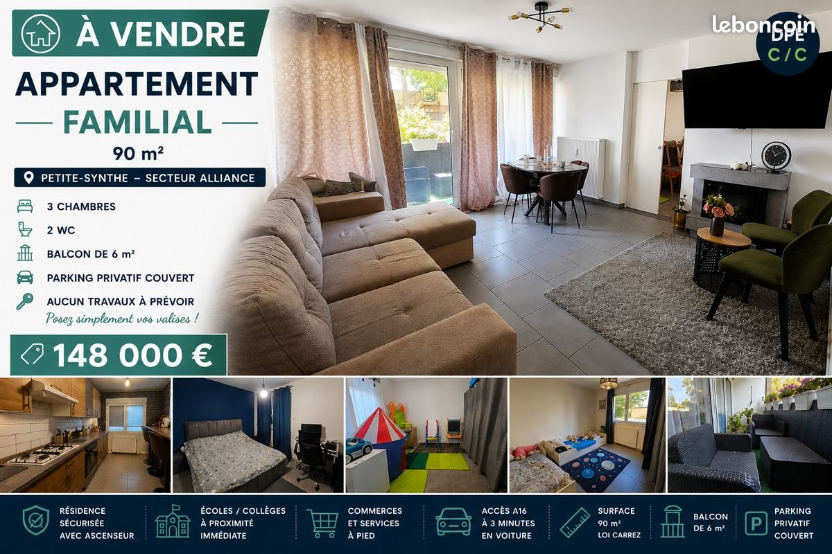 Appartement à vendre, 90m², Dunkerque